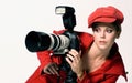 Female photographer Royalty Free Stock Photo