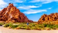 Red Aztec sandstone rock formations in the Valley of Fire State Park, Nevada,USA Royalty Free Stock Photo