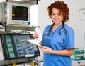 Female physician in intensive care unit Royalty Free Stock Photo