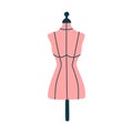 Female pink mannequin vector illustration