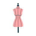 Female pink mannequin vector illustration