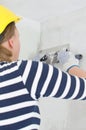 Female plasterer