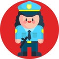 Female Police Officer Vector Illustration vector illustration Royalty Free Stock Photo