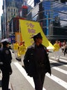 Female Police Officers, World Falun Dafa Day Parade, Falun Gong, NYC, USA Royalty Free Stock Photo