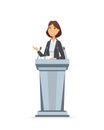 Female politician - illustration Royalty Free Stock Photo