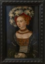 Female Portrait by Lucas Cranach the Elder around 1530 from Uffizi Gallery in Florence, Italy