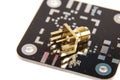 Female edge-launch SMA connector for RF signals