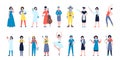 Female professionals characters. Various occupations, professional management women. Workers group, female in different Royalty Free Stock Photo