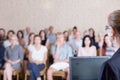 Female professor during presentation