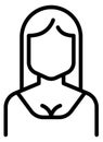 Female profile picture. Generic woman web avatar