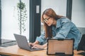 Female programmer working on coding, software development and web design.Concept technology development Royalty Free Stock Photo