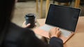 Female programmer working on web site project, programming on desktop computer in startup company Royalty Free Stock Photo
