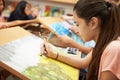 Female Pupil In High School Art Class Royalty Free Stock Photo