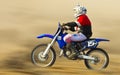 Female Racer on Dirt Bike