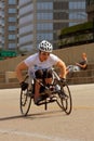 Female In Racing Wheelchair Works Out In Chicago