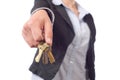 Female real estate agent keys Royalty Free Stock Photo