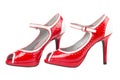 Female red high heel shoe Royalty Free Stock Photo