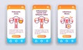 Female reproductive disease on mobile app onboarding screens.