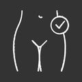 Female reproductive health chalk icon