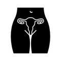 Female reproductive system glyph icon