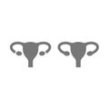 Female reproductive system vector icon