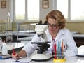 Female researcher