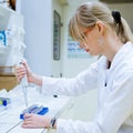 Female researcher in a chemistry lab