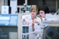 Female researchers in a chemistry lab Royalty Free Stock Photo