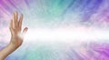 Pranic healer beaming energy to where it is needed Royalty Free Stock Photo