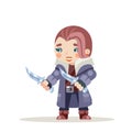 Female rogue woman outlaw girl assassin thief burglar fantasy medieval action RPG game character layered animation ready Royalty Free Stock Photo