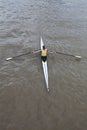 Female rower on the Yarra River