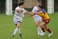 Female rugby players Royalty Free Stock Photo