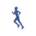 Female runner athletic logo design vector. Icon Symbol. Template Illustration. Creative design