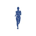 Female runner athletic logo design vector. Icon Symbol. Template Illustration. Creative design