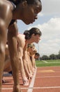 Female Runners At Starting Line Royalty Free Stock Photo