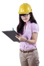Female safety inspector Royalty Free Stock Photo
