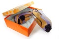 Female sandals in a box Royalty Free Stock Photo