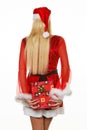 Female Santa Claus brings gifts Royalty Free Stock Photo