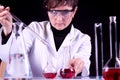 Female Scientist experimenting