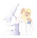 Female Scientist in Hajib Royalty Free Stock Photo