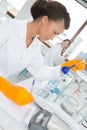 female scientist working in laboratory Royalty Free Stock Photo