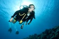 Female scuba diver Royalty Free Stock Photo