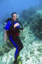 Female scuba diver Royalty Free Stock Photo