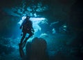 Female Scuba Diver - Vortex Springs Cavern Royalty Free Stock Photo
