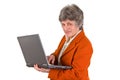 Female senior with laptop