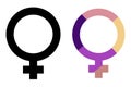 Female sex symbol icon set. Female gender icon, woman sign, Female icon. Venus Symbol set