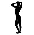 female sexy pose silhouette Royalty Free Stock Photo