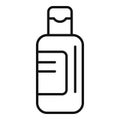 Female shampoo bottle icon outline vector. Cosmetology paint