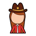 Female sheriff avatar character