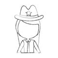 Female sheriff avatar character